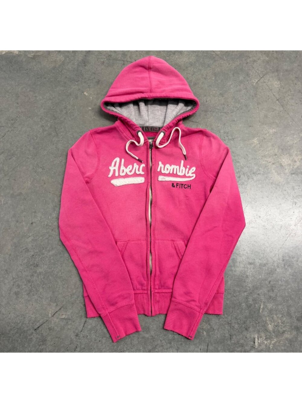 Abercrombie & Fitch 2000s Applique Zip Up Hoodie